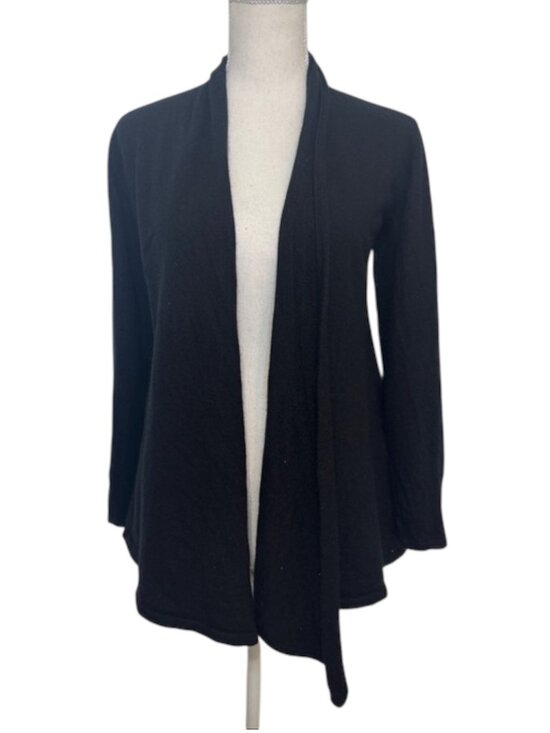 Gigi Reaume Sweaters - Gigi Reaume Cashmere Cardigan Open-Front Women’s Size Small Black Quiet Luxury